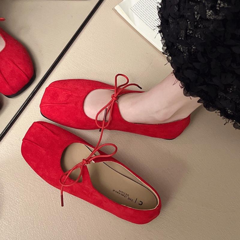 Fashion 2025 Spring Women Ballet Flats Shallow Mouth Shoes Butterfly-knot Casual Soft Sole Women Shoes Comfortable Leather Women Shoes