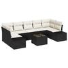 VidaXL Ensemble de sofa de jardin 8 pièces avec coussins Noir Poly Rotin 3346977