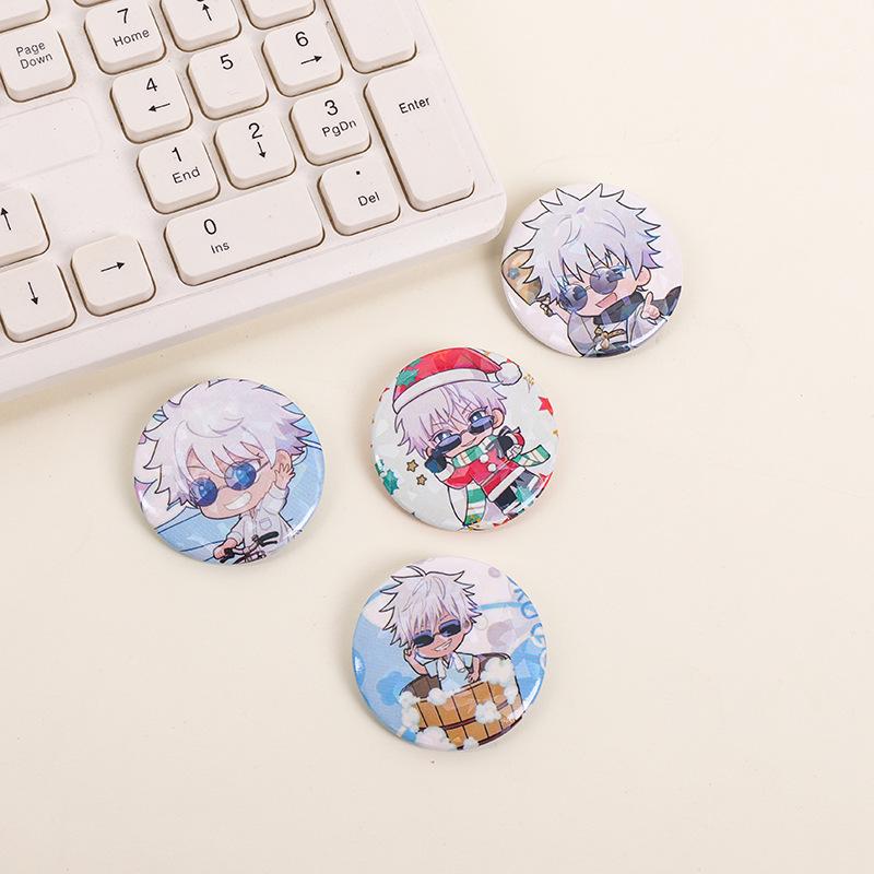 Gojo Satoru Keychain & Jujutsu Kaisen Frosted Badges
