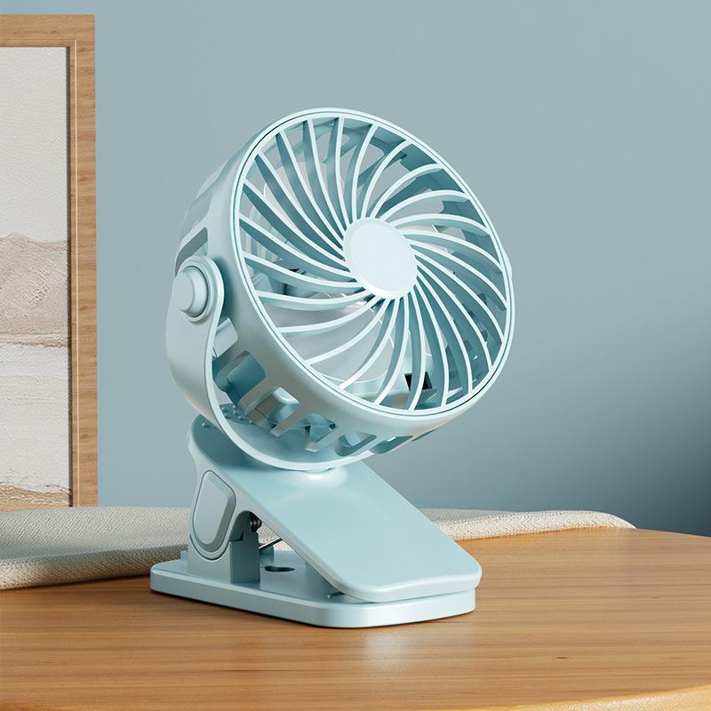 USB Rechargeable Table Fan Clip-on Type Portable Mini Desk Fan Hanging Clip Fan Night Light Air Cooler Outdoor Fans
