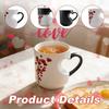Heart Handle Design Color Changing Cup Ceramic Material Thermochromic Mug  Romantic Occasions