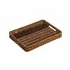 Wicker Organizing Tray Waterproof Woven Vanity Easy to Clean Bathroom Accessory for Spa Owners,
