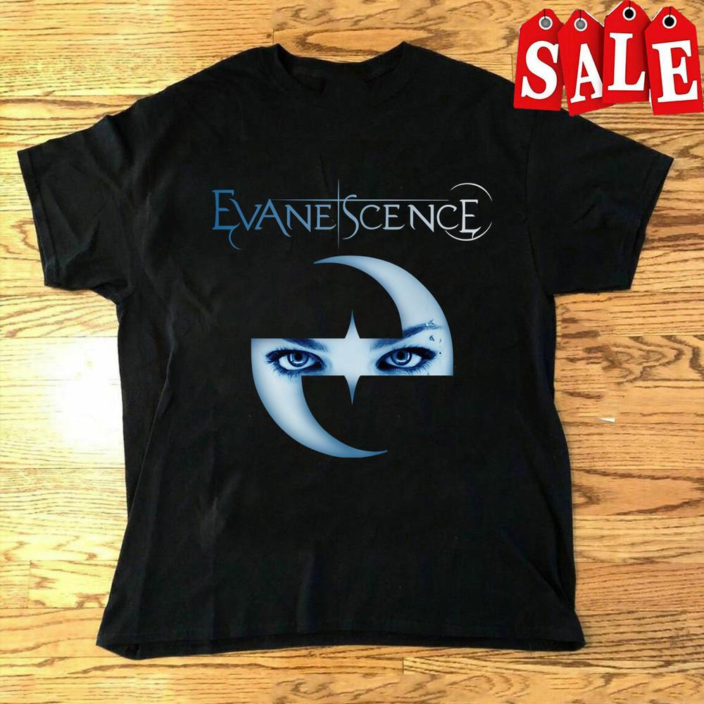 Evanescence Rock Band Heavy Cotton Black Full Size For Men Shirt BL245