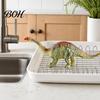 PLA Maisgabel Dinosauriergabel, mit langlebigen Griffen und Edelstahlstiften, Neuartige Hitzeschutzhalter, für Grill-Picknick-Partys Zinken
