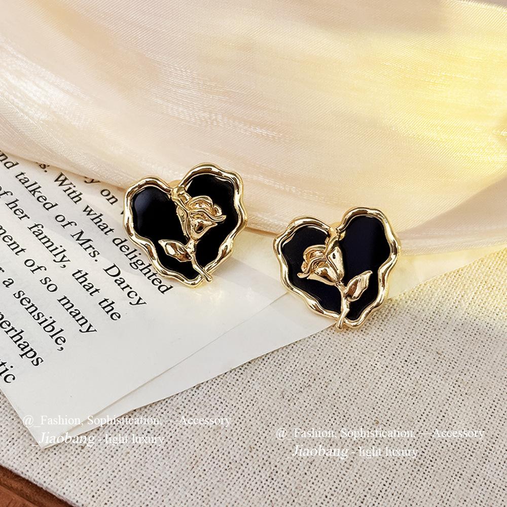 Silver Needle Hochwertige Mikro-Set Schwarze Ohrringe