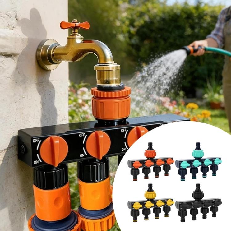 Versatiles Plastic Water Dispenser 4 Way Division With Ball Valves Suitable for Multiple Outdoor Applications