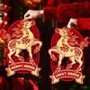 Lucky Horse Year Couplet 2026 Chinese New Year Decor Door Stickers  For Spring Festival Traditional