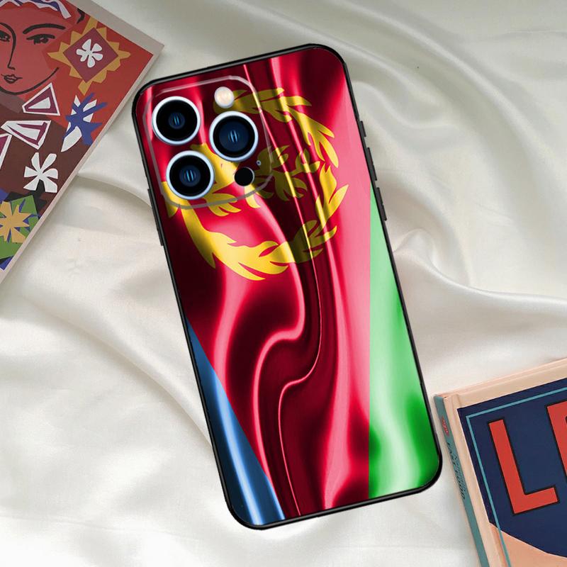 Eritrea Flag Phone Case For iPhone 17 16 15 13 12 11 14 Pro Max 16 Plus 12 13 Mini 16e 17 Air Funda Cover
