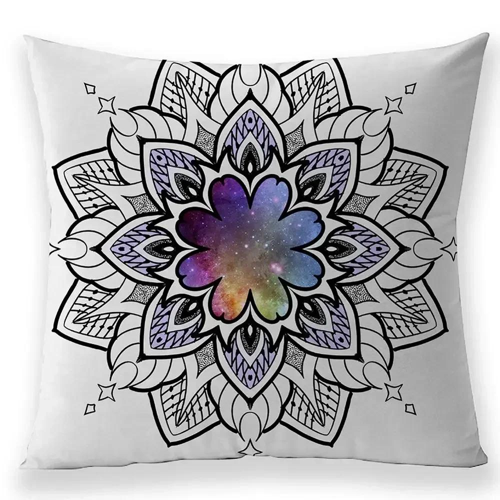 Bohemian Style Mandala Pillow Case Living Room Bedroom Seat Sofa Cushion Cover Home Decorating Linen Pillowcases 45*45 Cm
