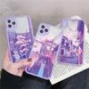 Japan Anime Landscape Phone Case For iPhone 16 11 15 12 14 Pro Max 12 13 Mini 7 8 Plus X XR XS Matte Purple Street View Cover