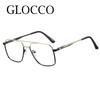 Occhiali da Vista Myopia Uomo Quadrati Metallo Montatura Grande Asta a Molla Business Per Lontano Protezione Occhi Occhiali Filtro Luce Blu