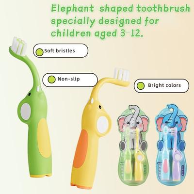 Children's Toothbrush with 2 Thin Soft Brush Heads Smart Toothbrush for Kids Aged 3-12