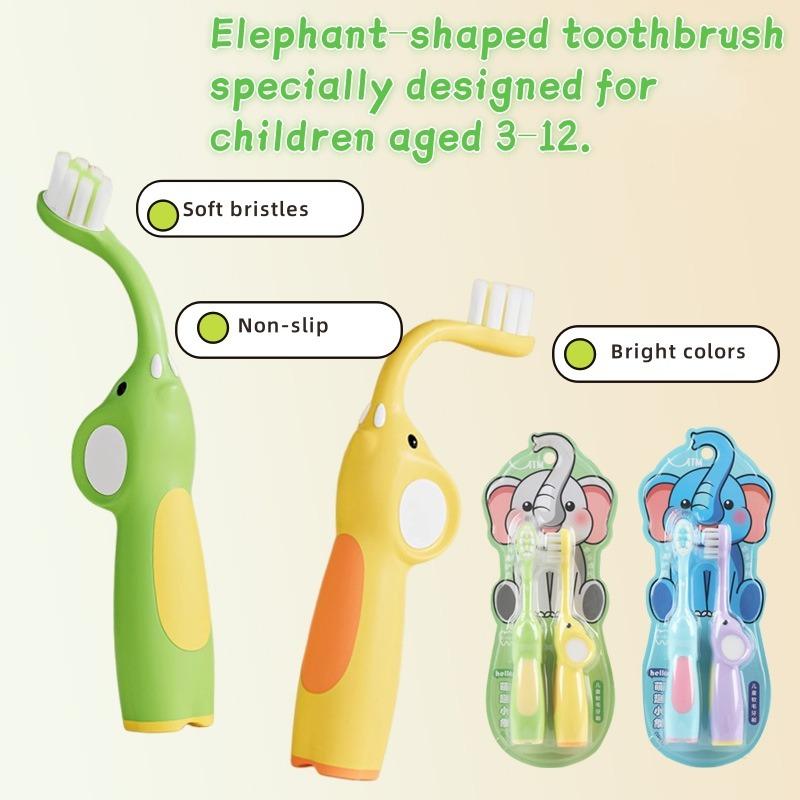 Children's Toothbrush with 2 Thin Soft Brush Heads Smart Toothbrush for Kids Aged 3-12