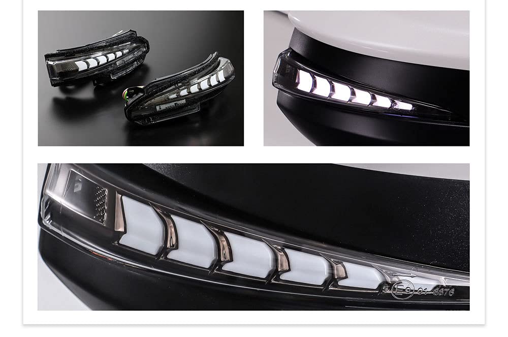 AVEST VerticalArrow Sequential LED Door Mirrors with Flowing Turn Signals In Bronze Gold for Toyota Harrier Series 80/60