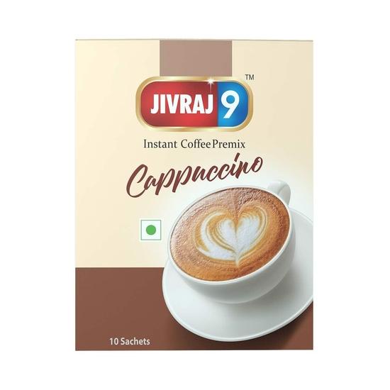 

Jivraj 9 Растворимый кофейный премикс, вкус капучино, 10 пакетиков, 1 упаковка