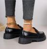 Fashion British Style Platform Loafers Women 2024 Plus Size Round Toe Single Shoes Woman Thick Bottom Pu Leather Oxfords Zapatos Mujer