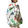 Li-Ning Cf Wu Xing Series Graffiti Pattern Loose Warm Sherpa Jacket Unisex Jacket Off-White AFDR914-1