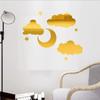 8pcs/setMoon Stars Clouds Mirror Wall Stickers Home Bedroom Living Room Dining Room Acrylic Decorative Wall Stickers