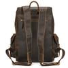 Explosive Men'S Leather Backpack, Leather Backpack, Large Capacity Flip Cover, Student Schoolbag, Men'S And Women'S Travel Bag