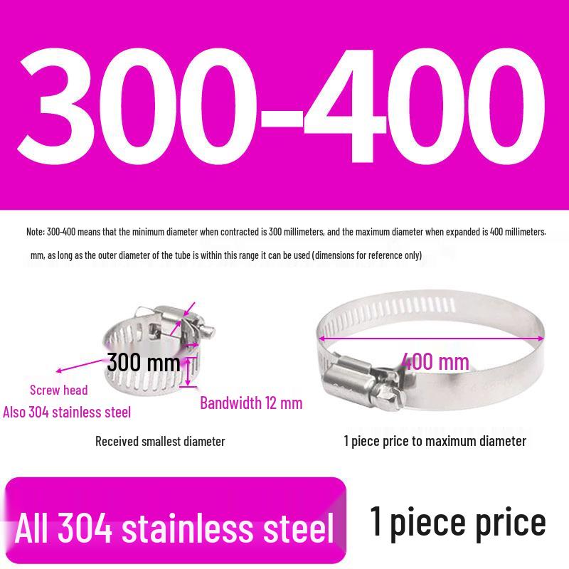 304 Edelstahl Schwerlast Schlauch- und Rohrschelle Clip