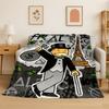Monopoly Dollar Rich Game Cartoon Flannel Blanket Soft Warm Throw Blanket for Bedroom Living Room Bed Travel Camping Picnic