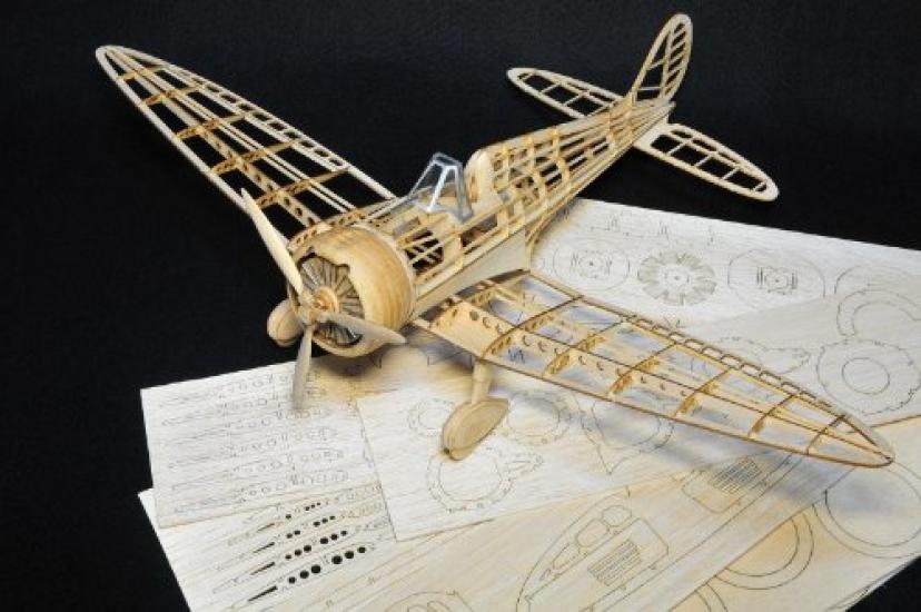 Studio Mido Type 96 Carrier Fighter Rubber Powered Model Airplane Kit BF-001
