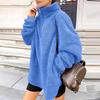 Fashionable Women's Fleece Stand Collar Sweatshirt Casual Top
