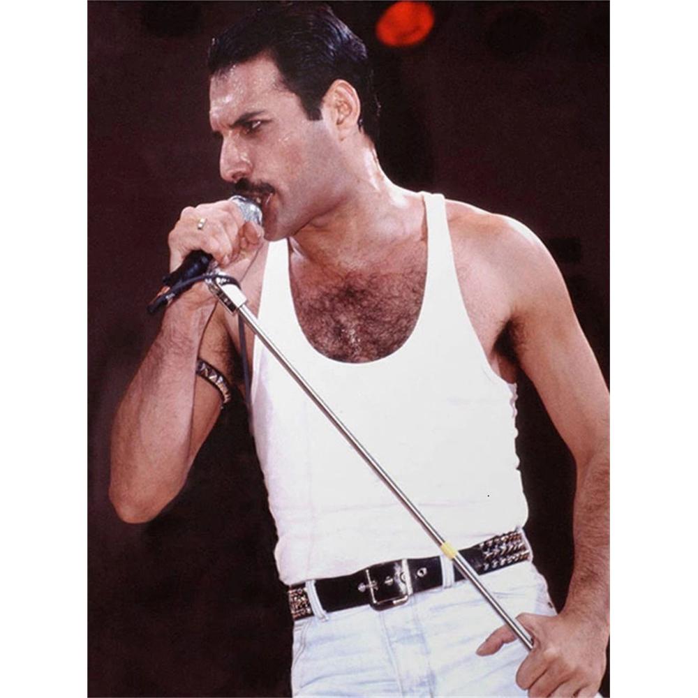 Freddie Mercury Klasické 5D DIY Diamantové Malování Umění Kapela Queen Zpěvák Portrét Výšivka Křížkový Steh Plné Kamínky Domácí Dekorace
