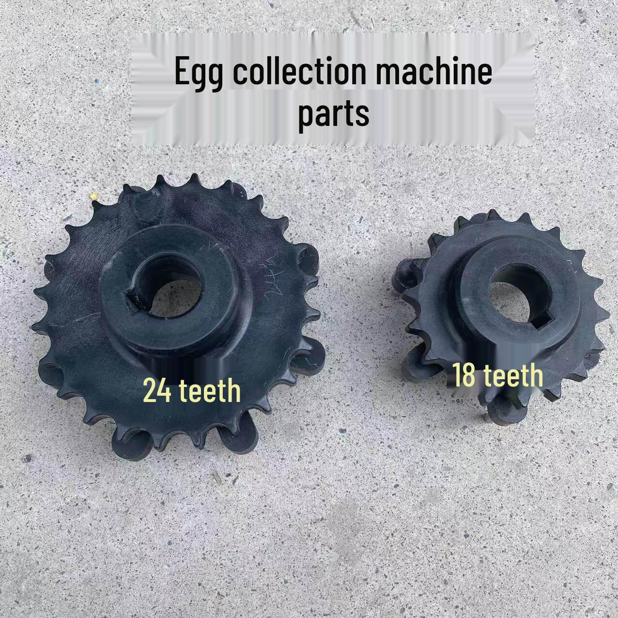 Automatic Chicken Egg Collection Machine with Soft Egg Filter and Extended Nylon Sprocket (24T/18T) 18 Teeth, Single Pack