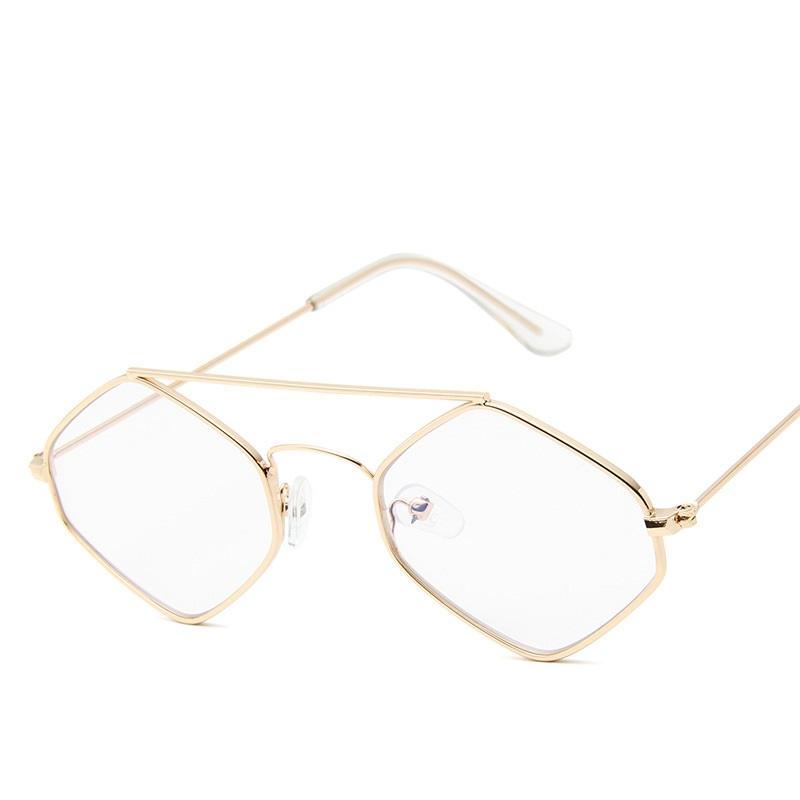 Small Square Sunglasses Women Luxury Sun Glasses Diamond Rhombus Metal Frame Retro Unisex Men Eyewear Shades Oculus Uv400