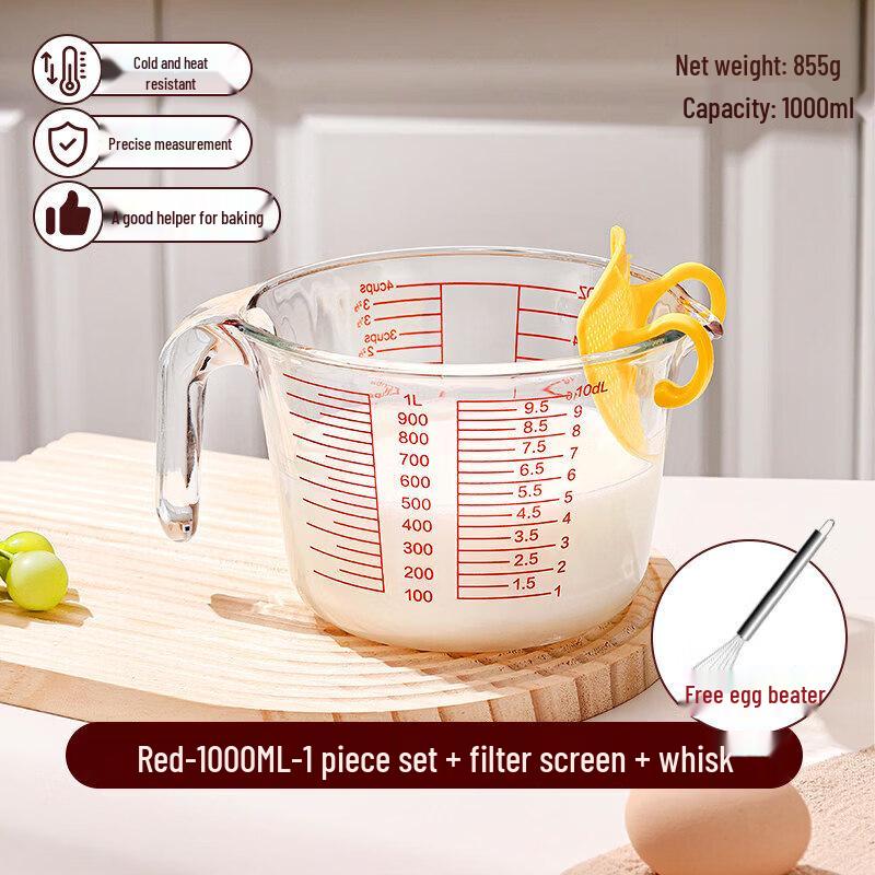 ZISIZ Food-Grade Glass Measuring Cup