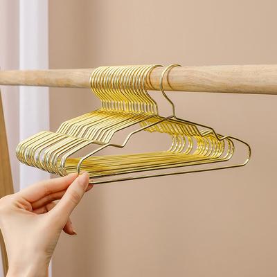 10pcs Mini Pet Hanger Metal Wire Children's Hanger Small Gold Clothes Hanger