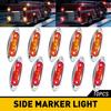10x Amber 3LED Red 4" Side Marker Lights Clearance Lamp Truck Trailer Waterproof