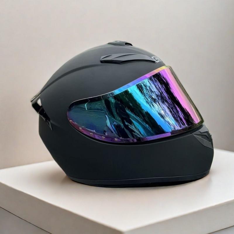 New Locomotive Motorcycle Men's and Women's 3c Full Helmet Motorcycle Personalized Handsome Safety Helmet Winter Windshield Helmet
