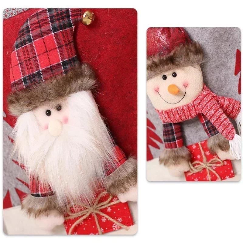 1PC Christmas Chair Cover 3D Cartoon Home Table Dinner Chair Doll Seat Cover Decoration Xmas Party New Year Home Decoration