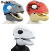 Dinosaur Mask Moving Jaw Movable Halloween Decor Tyrannosaurus Rex Mask Open Mouth Lifelike Dragon Latex Mask For Adult Gifts