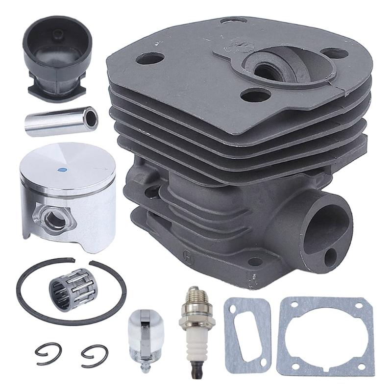 Chainsaw Parts Accessories Cylinder Piston Gasket Kit Replacement 44MM Nikasil Plated Chainsaw Cylinder Piston Gasket