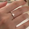 Ring Student Female Fashion Simple Niche Square Thin Ring Cold Wind Open Tail Ring Index Finger Ring