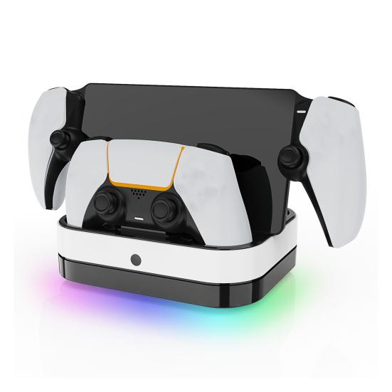 Charging Stand for PS Portal Remote Player Portable Charge Dock Station with RGB Light Modes Charge Base Holder Accessories for PS5 Portal Console