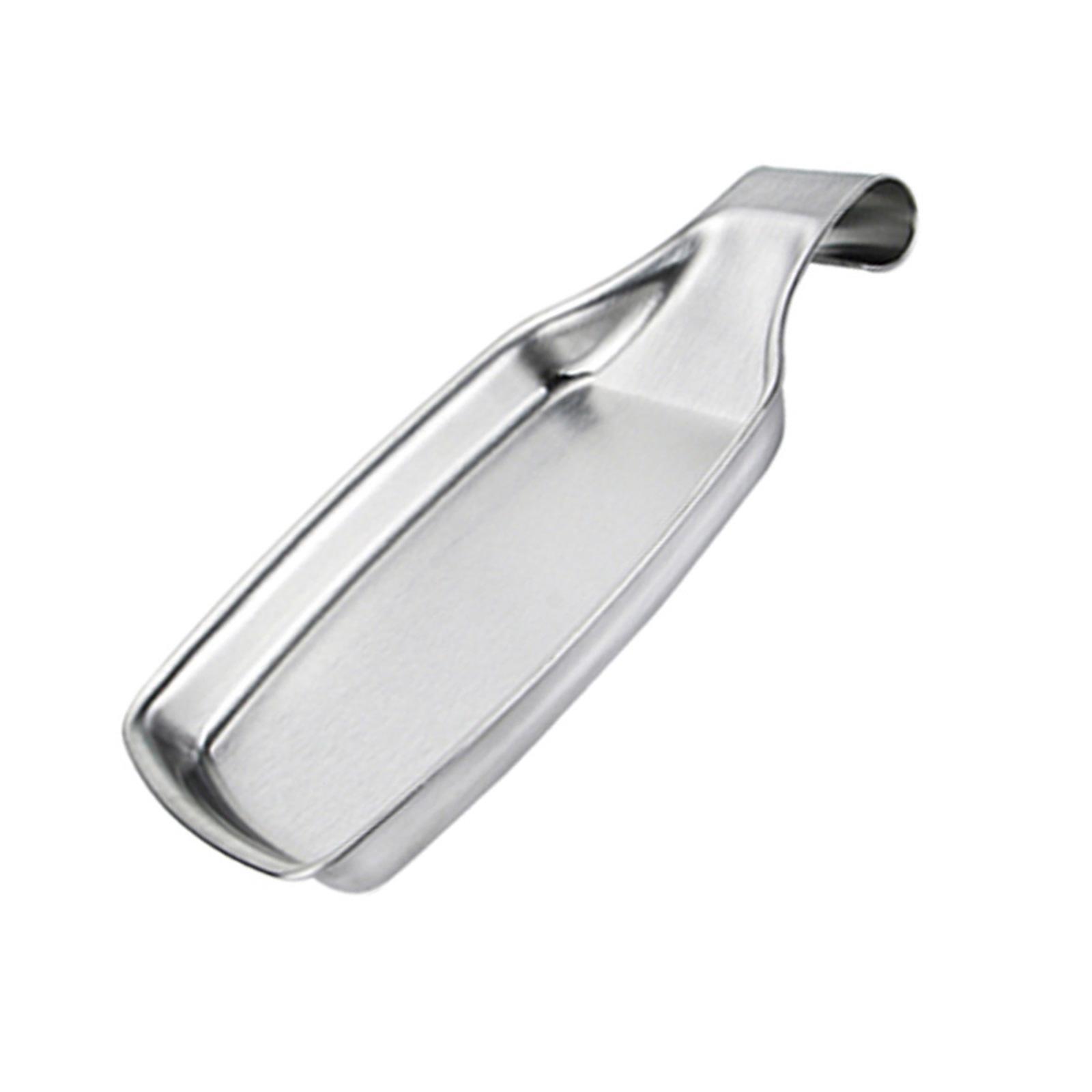 

Stainless Steel Spoon Rest Square Bottom Hold Kitchen Utensils for Counter Stove Top or Coffee Station Kitchen Accessory серебряный