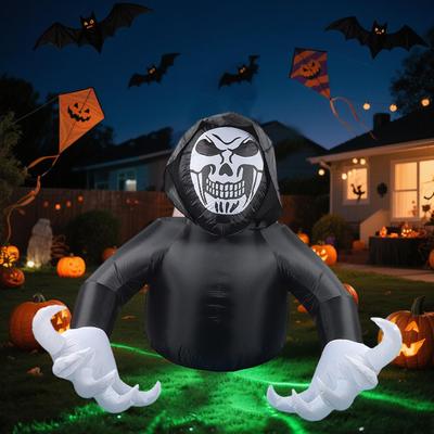 Decoración Inflable de Halloween para Exterior con LEDs Jardín Niño Patio Adorno