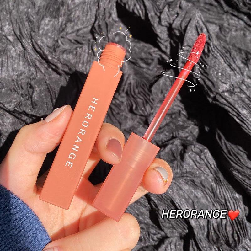 HERORANGE Velvet Matte Lip Glaze - Rich Pigment in Milk Tea Shade