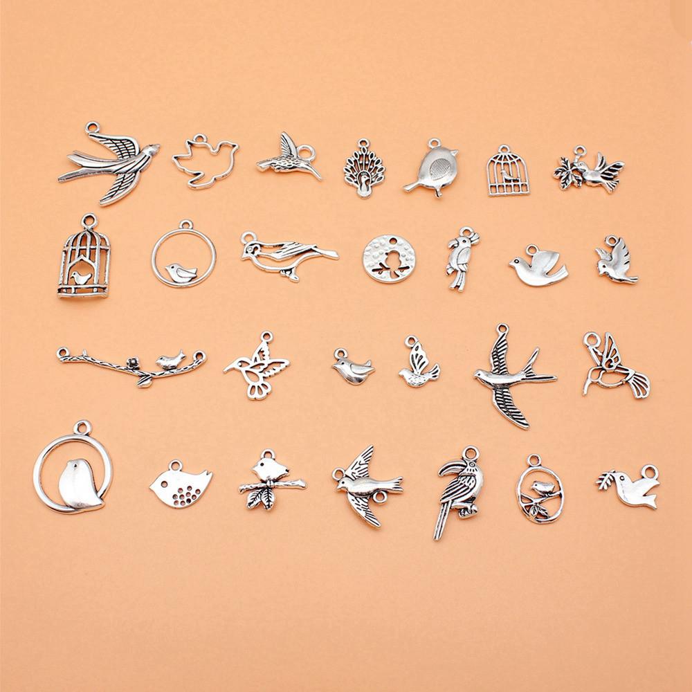 1 Set Mix Libel Bedels Vogel Hangers Voor Sieraden Maken Met Insectenthema