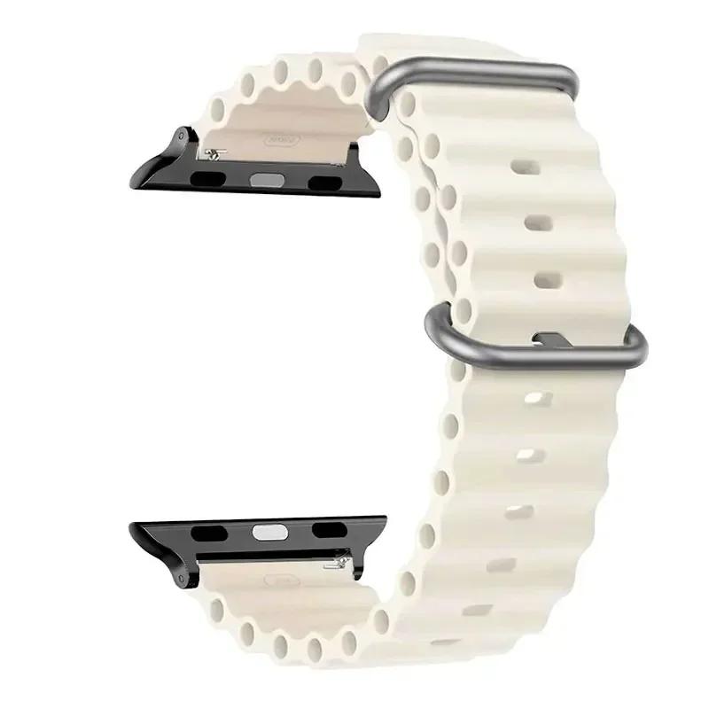 Strap For Apple Watch Ultra 3 Band 49mm 44mm 45mm 46MM 41mm 40mm 38mm 1:1 Original Ocean Belt iWatch Series 11 10 9 8 7 Se Bands