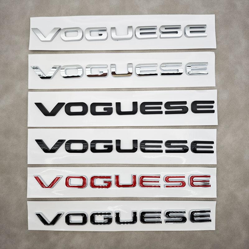 1 szt. 3D ABS Litery Logo VOGUESE Naklejki na Tylny Bagażnik Samochodu Odznaka do Range Rover Executive Wydłużona Edycja Akcesoria