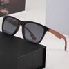 Wooden Outdoor Uv400 Sun Glasses Unisex Retro Fashion Square Frame Sunglasses Men Women Vintage Sports Man Sunglasses