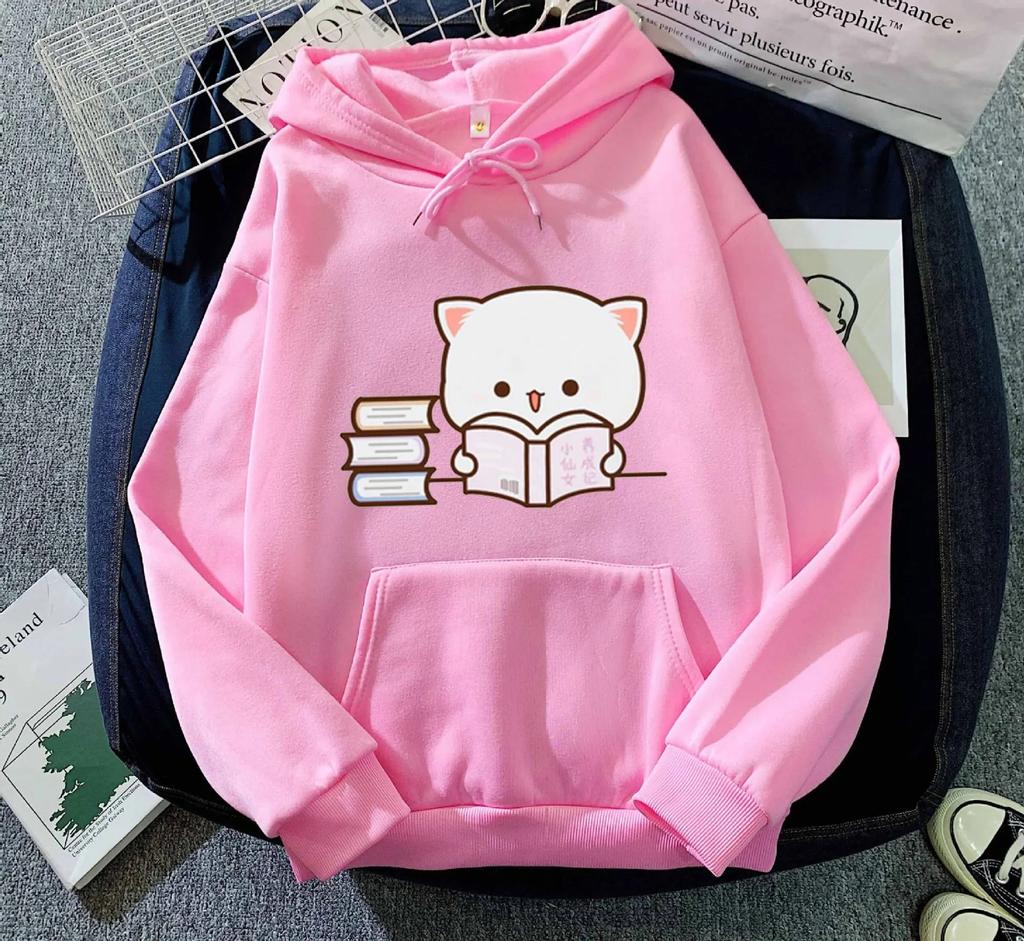 New Hot Sale Of The Season Loose Hoodie Couple Tops Men Women Autumn Winter Thickened Warm Printed Full Sleeve Long Hoodie Sweat