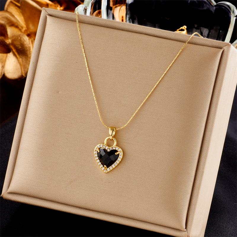 XIYANIKE 316L Stainless Steel Gold Color Love Heart Necklaces For Women Chokers 2021Trend Fashion Festival Party Gift Jewelry