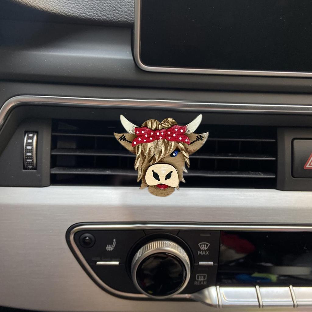 Colorful Bow Cow Shaped Aroma Vent Car Love  Stone Creative Perfume Car Diffuser Perfume Clip Conditioning Car Interior Accessories