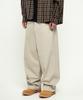 POLLUTION Barrel Curved Leg Pants Beige